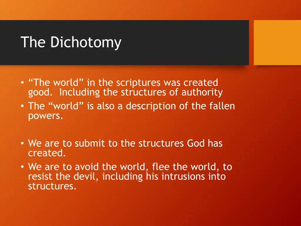 the dichotomy