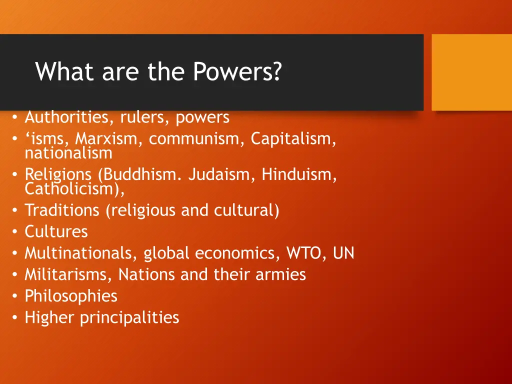 what are the powers