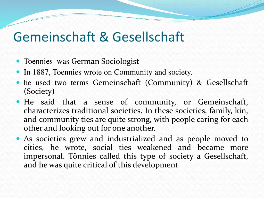 gemeinschaft gesellschaft