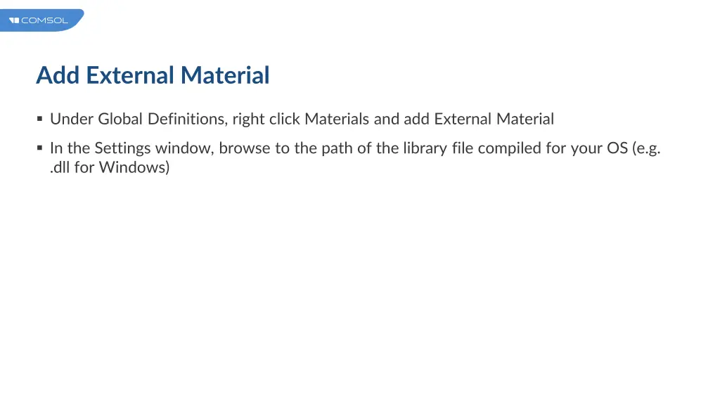 add external material