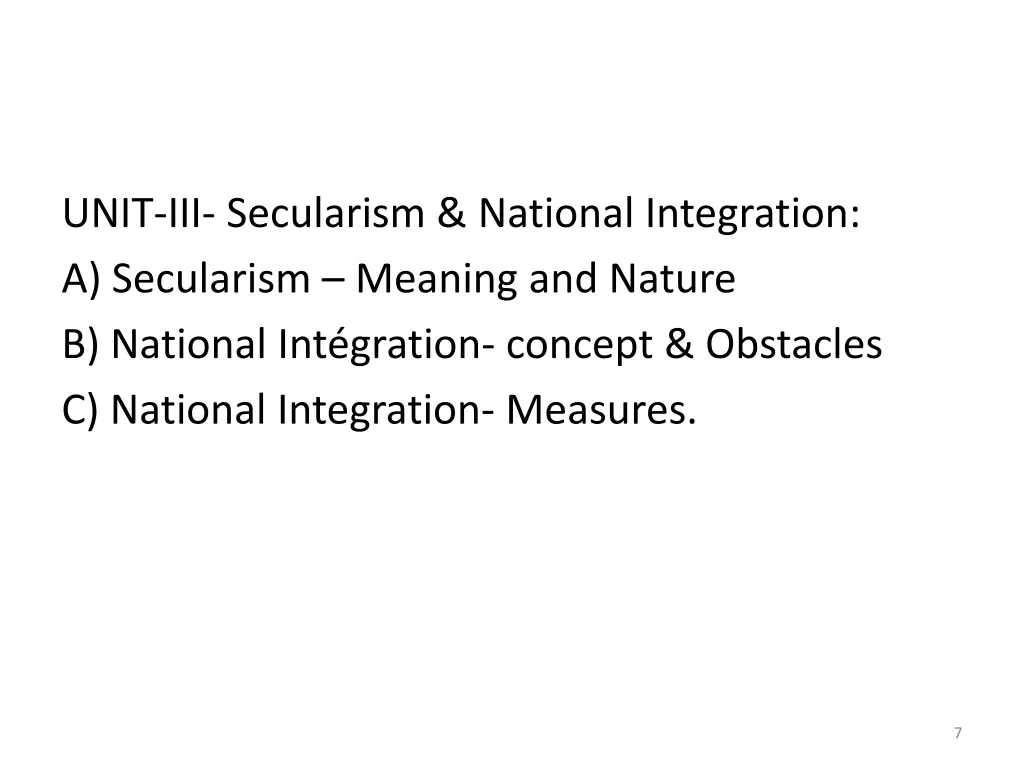 unit iii secularism national integration
