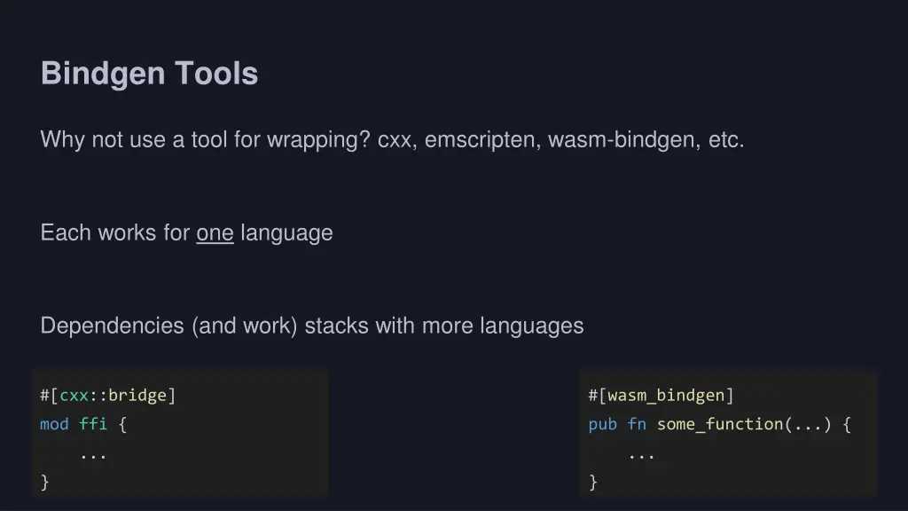 bindgen tools