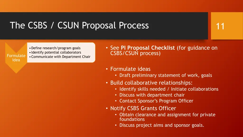 the csbs csun proposal process 1