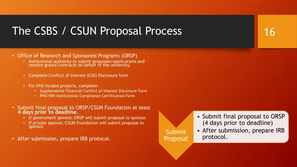 the csbs csun proposal process 5