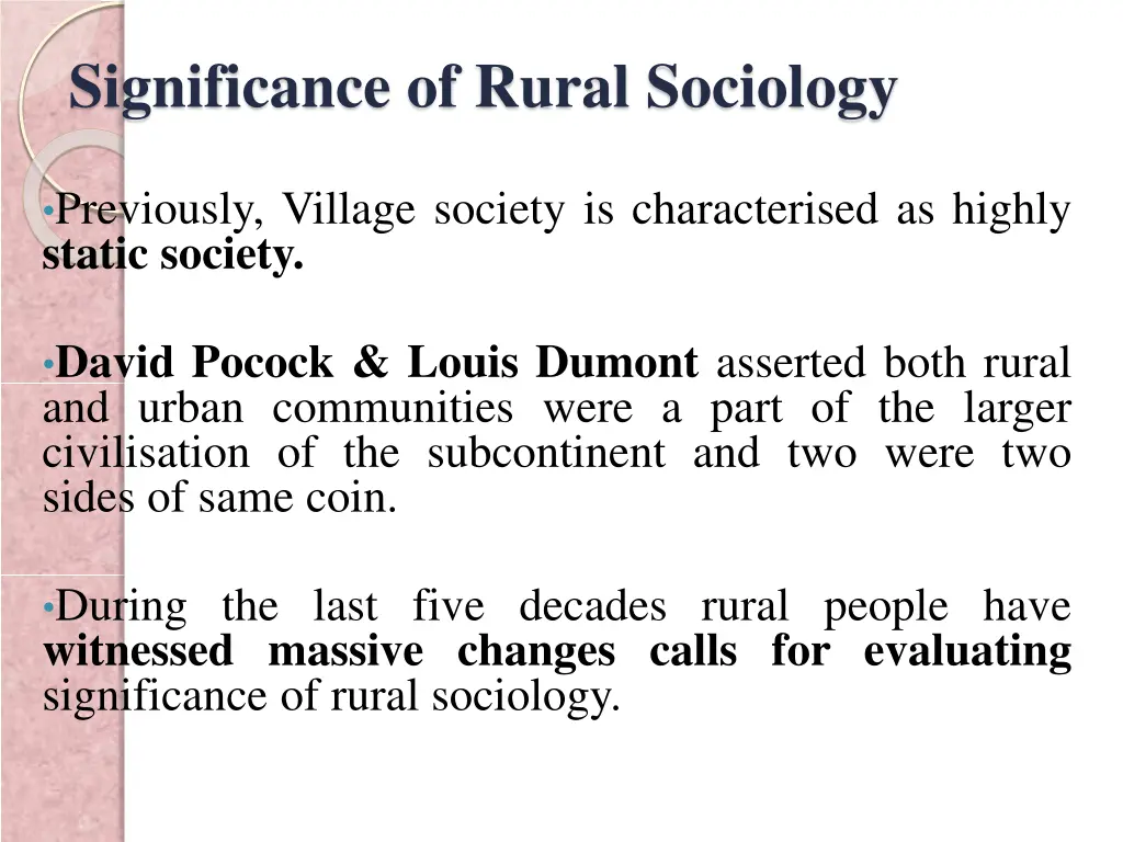 significance of rural sociology