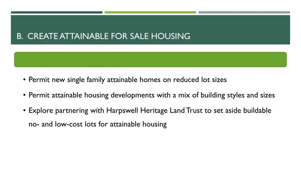 b create attainable for sale housing