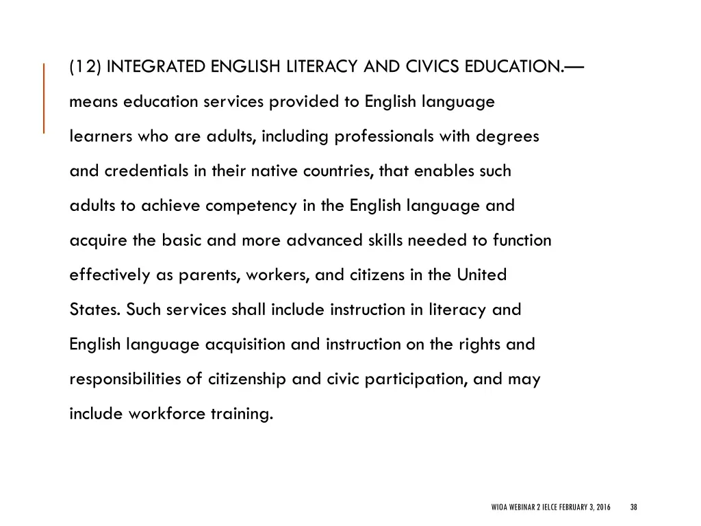 12 integrated english literacy and civics