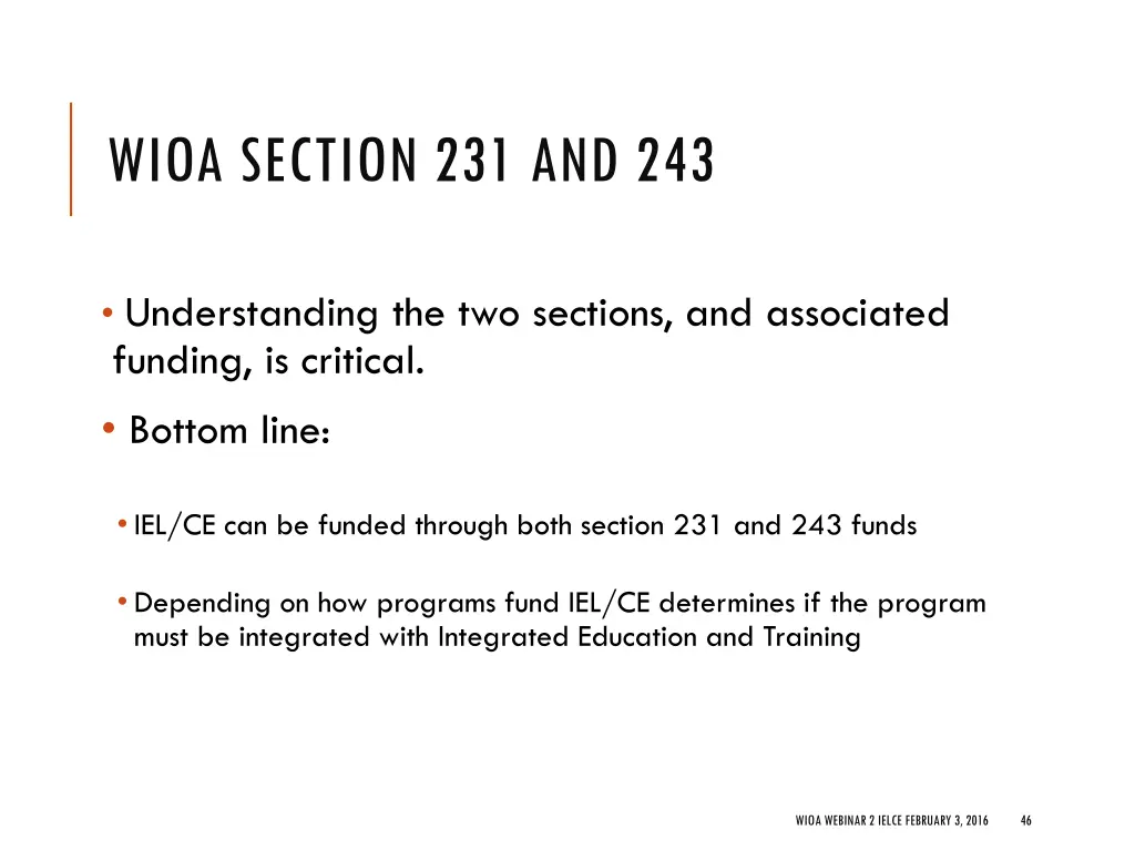 wioa section 231 and 243 1