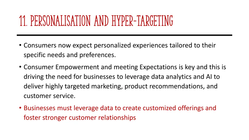 11 personalisation and hyper targeting
