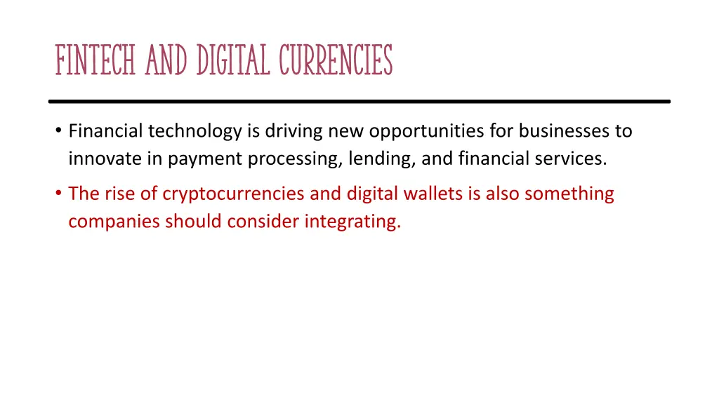 fintech and digital currencies