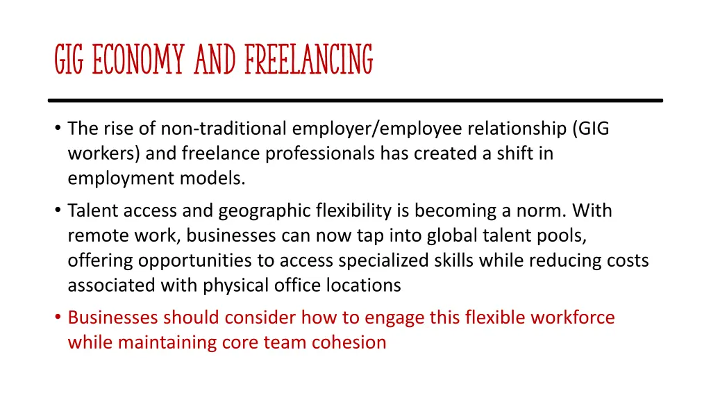 gig economy and freelancing