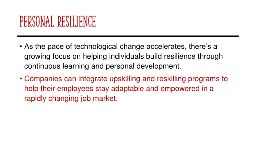 personal resilience