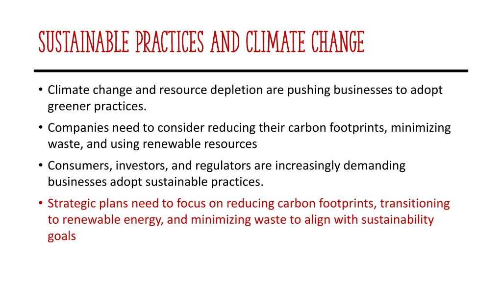 sustainable practices and climate change