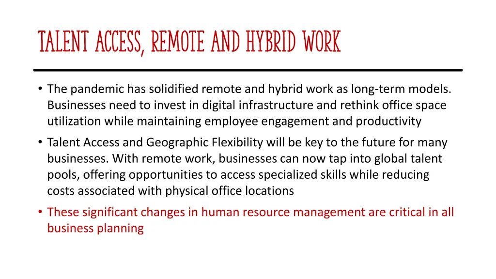 talent access remote and hybrid work