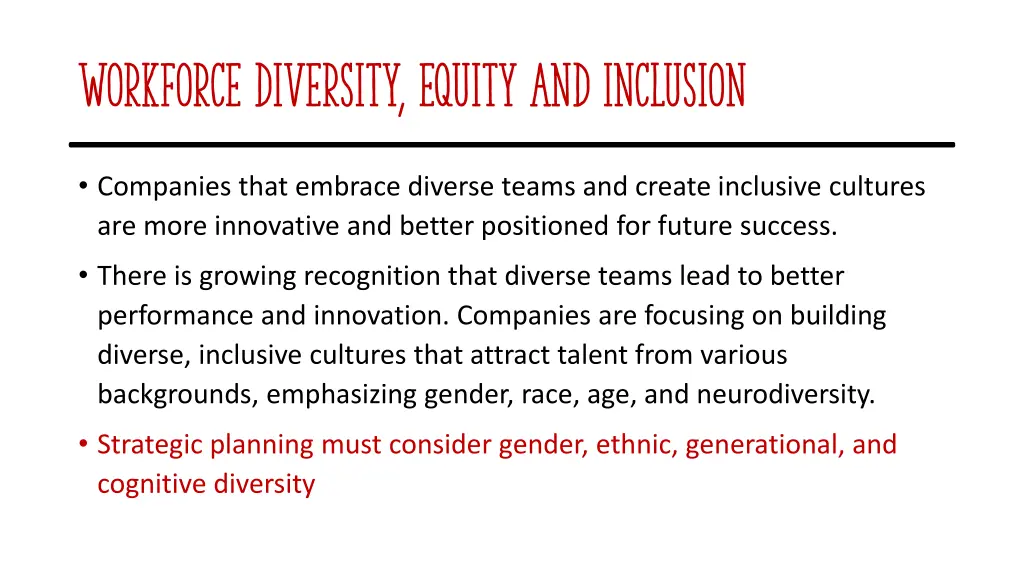 workforce diversity equity and inclusion