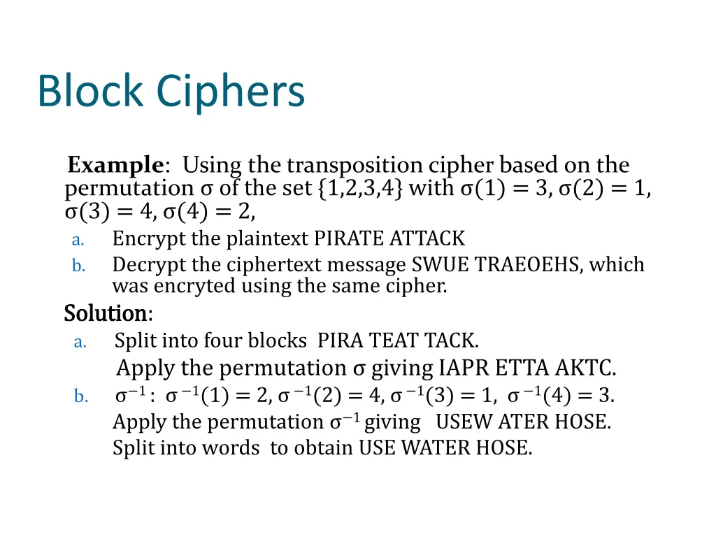 block ciphers 1