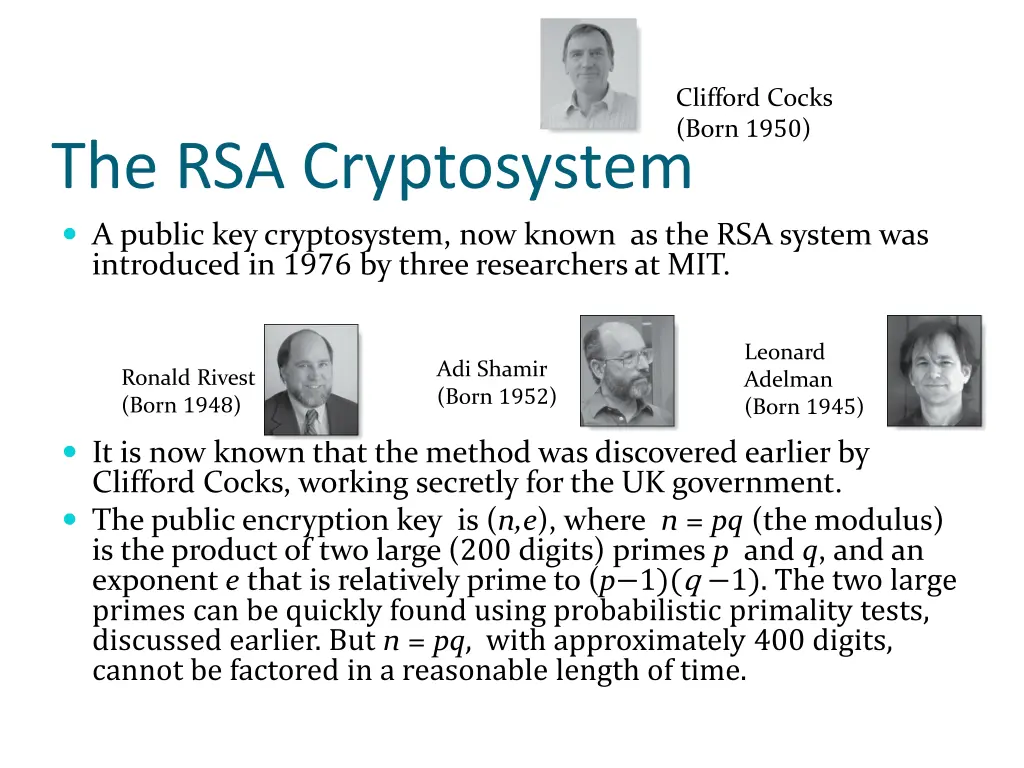 clifford cocks born 1950