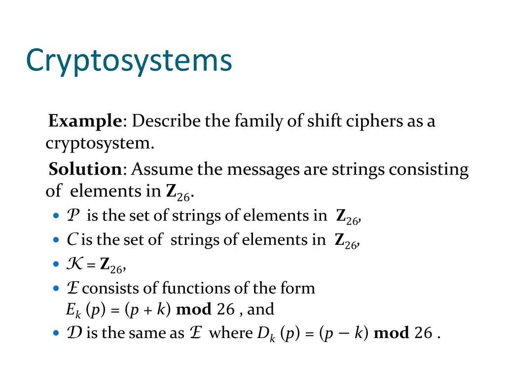 cryptosystems 1