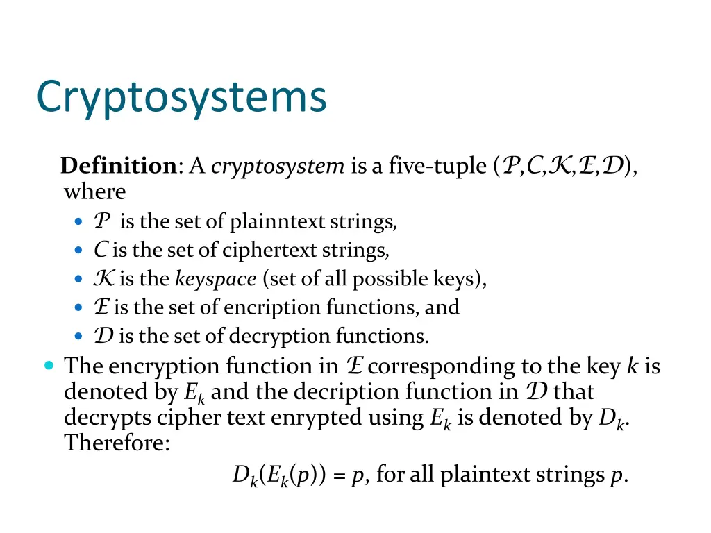 cryptosystems