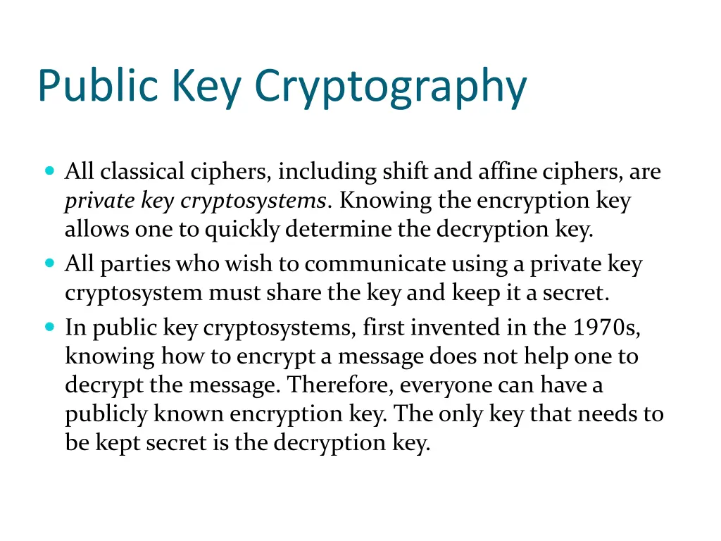 public key cryptography