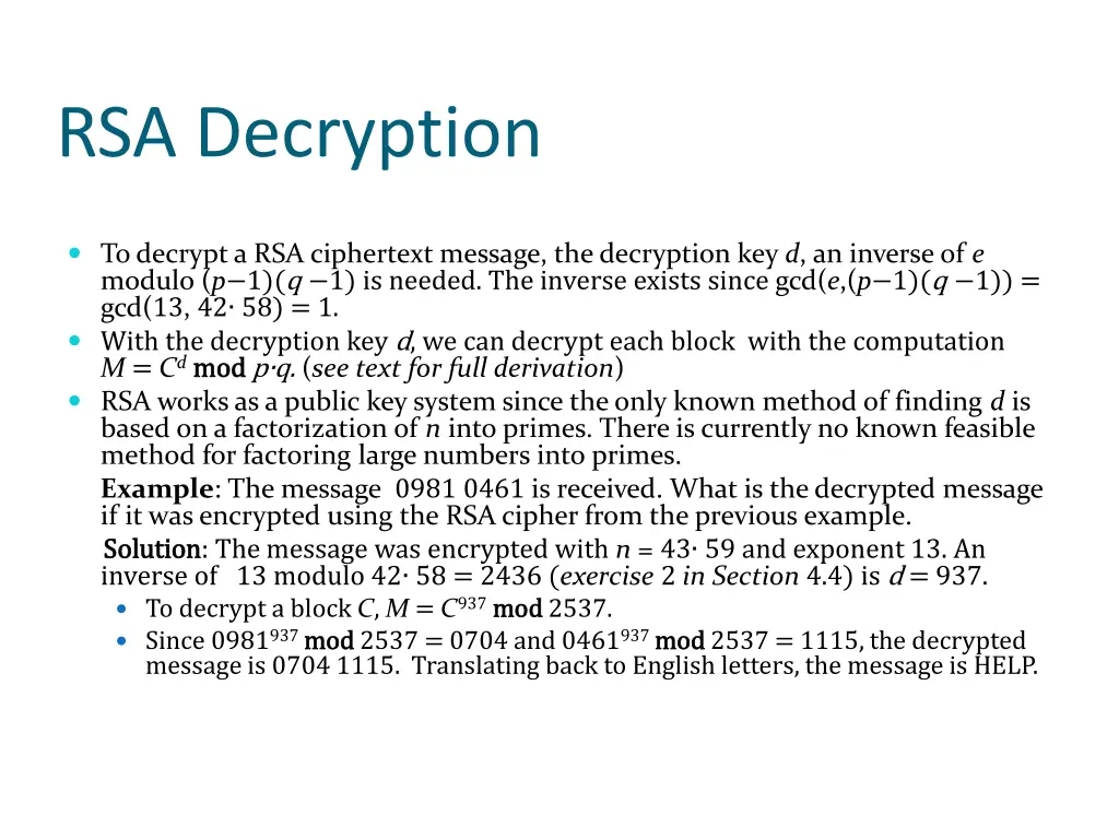 rsa decryption