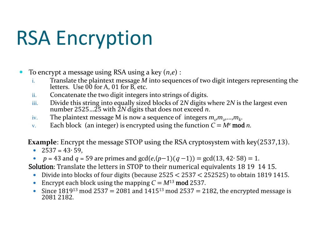 rsa encryption