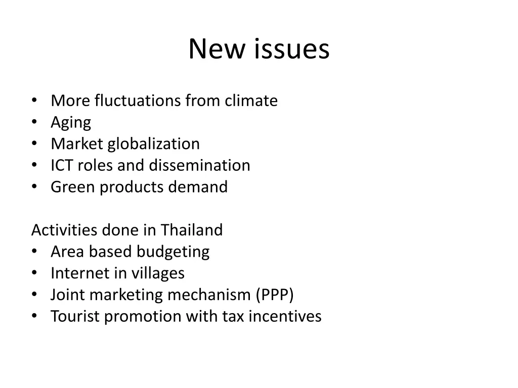 new issues