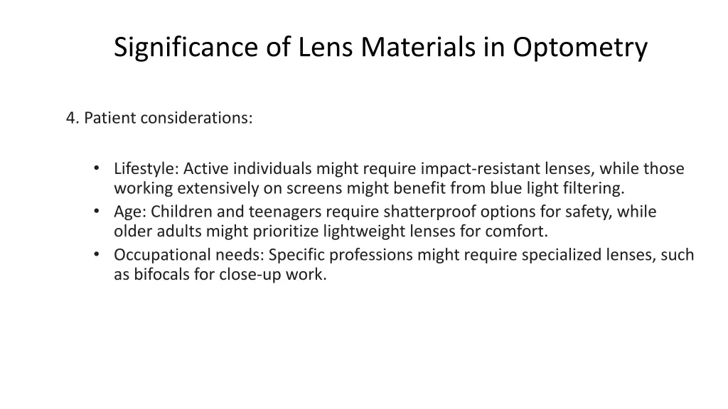 significance of lens materials in optometry 3
