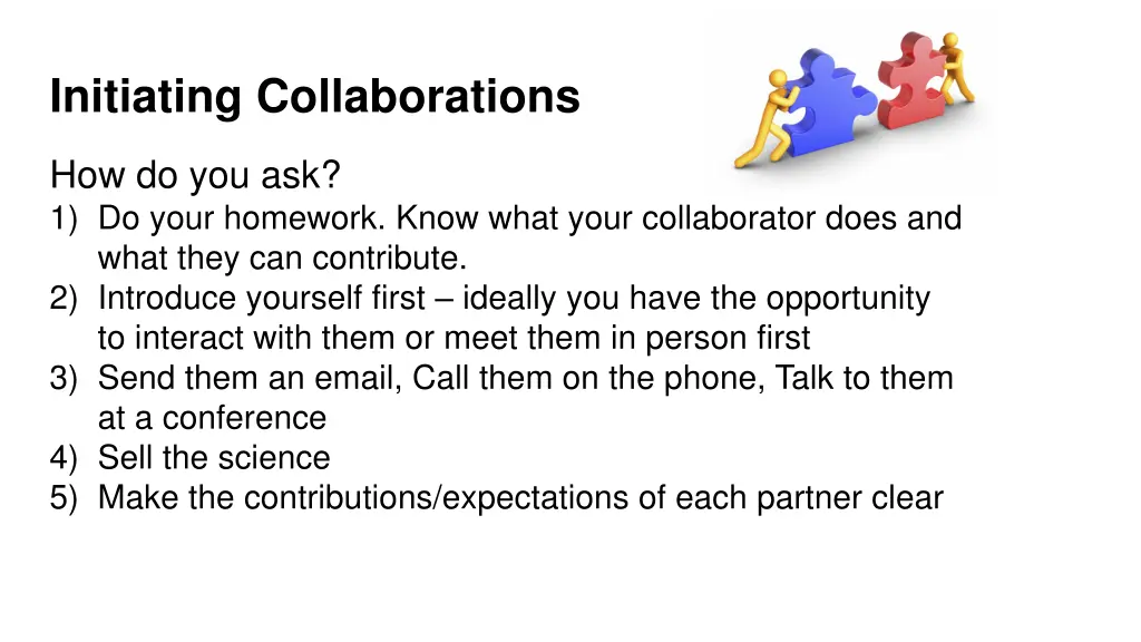 initiating collaborations