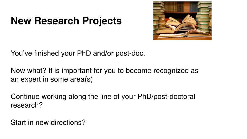 new research projects
