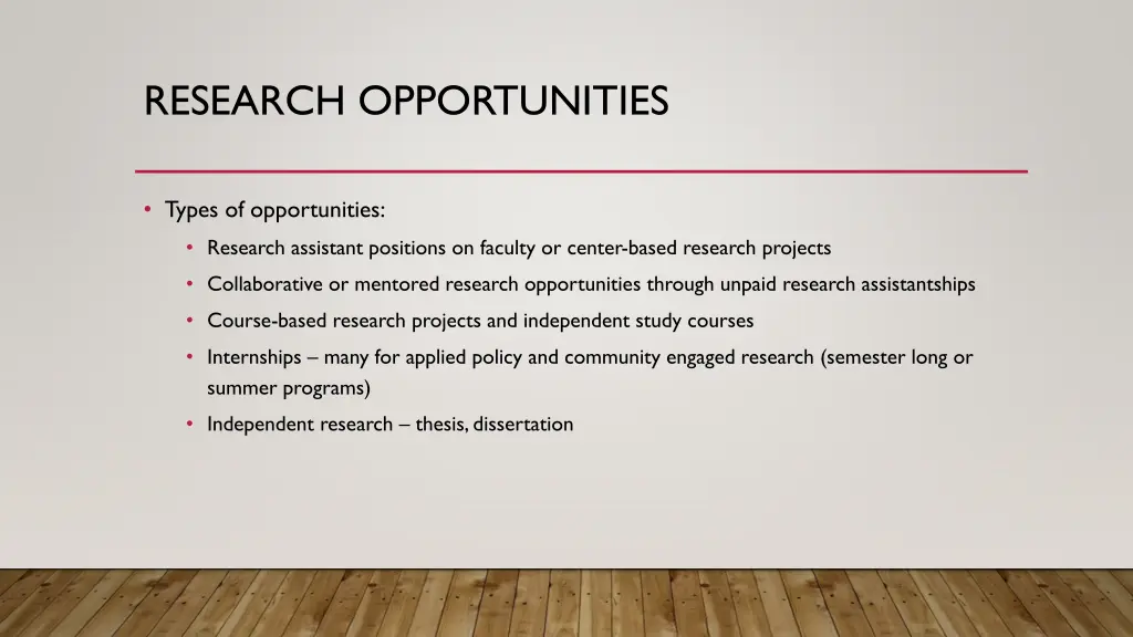 research opportunities 1