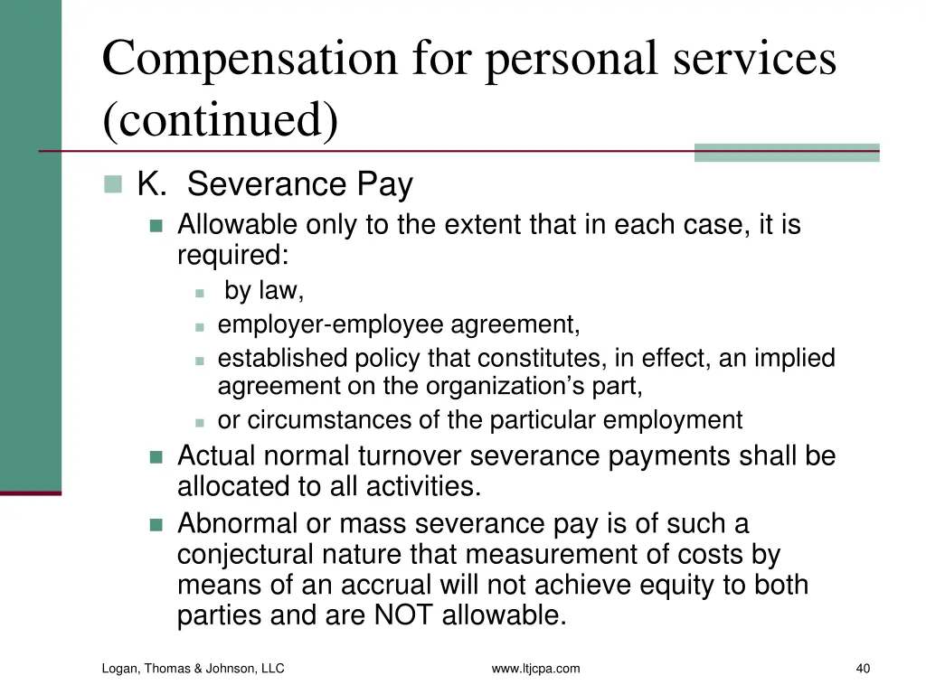 compensation for personal services continued 10