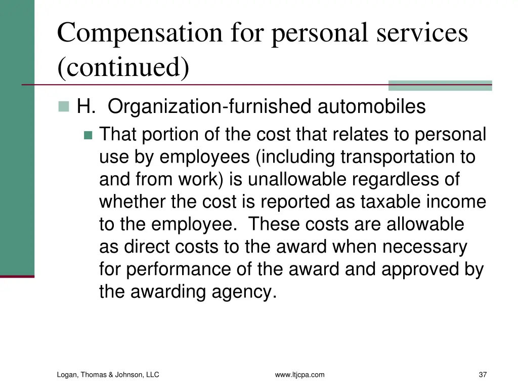compensation for personal services continued 7