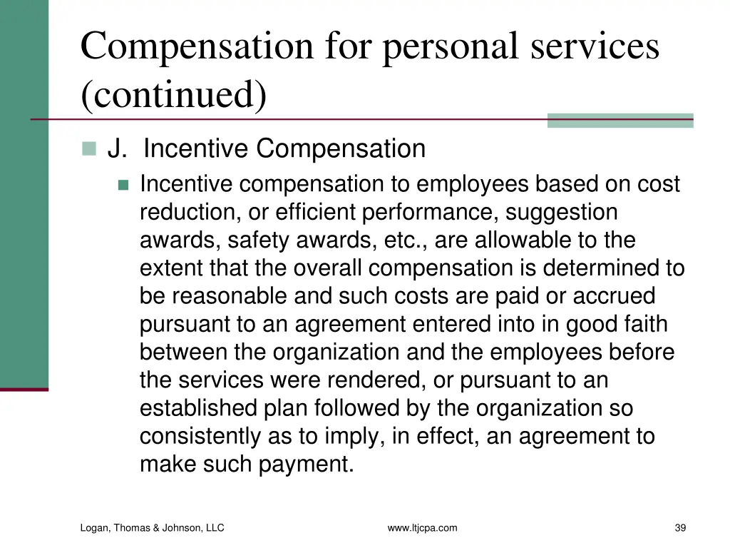 compensation for personal services continued 9