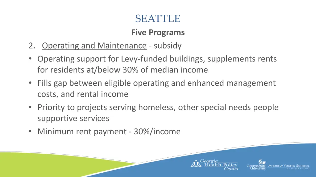 seattle five programs 1