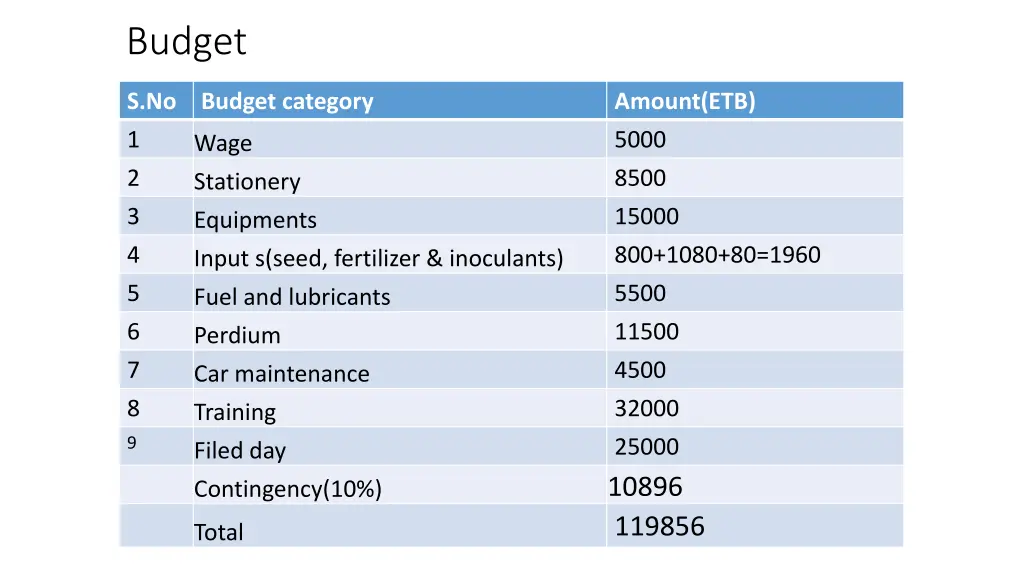 budget 1