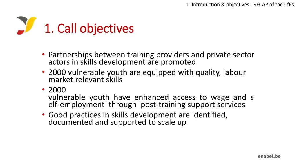 1 introduction objectives recap of the cfps 1