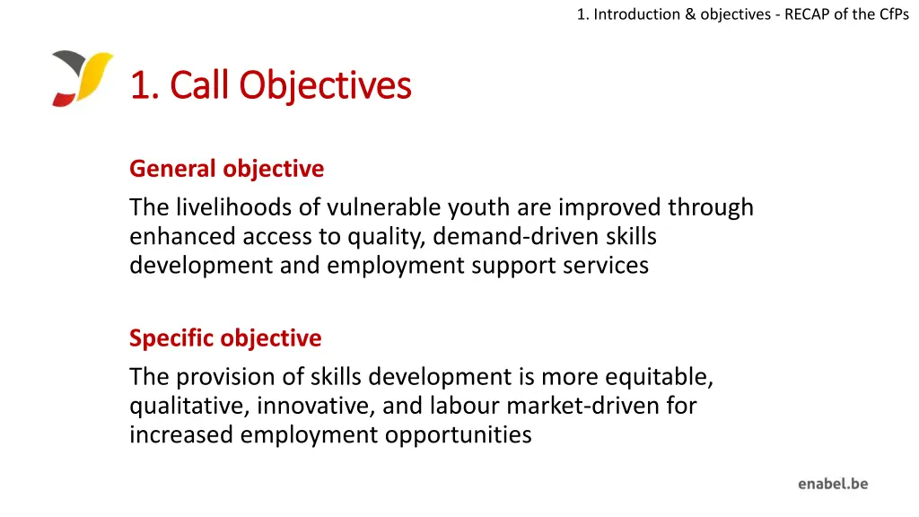 1 introduction objectives recap of the cfps