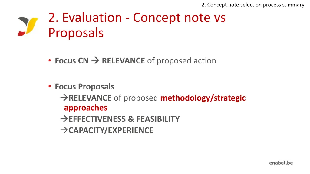2 concept note selection process summary