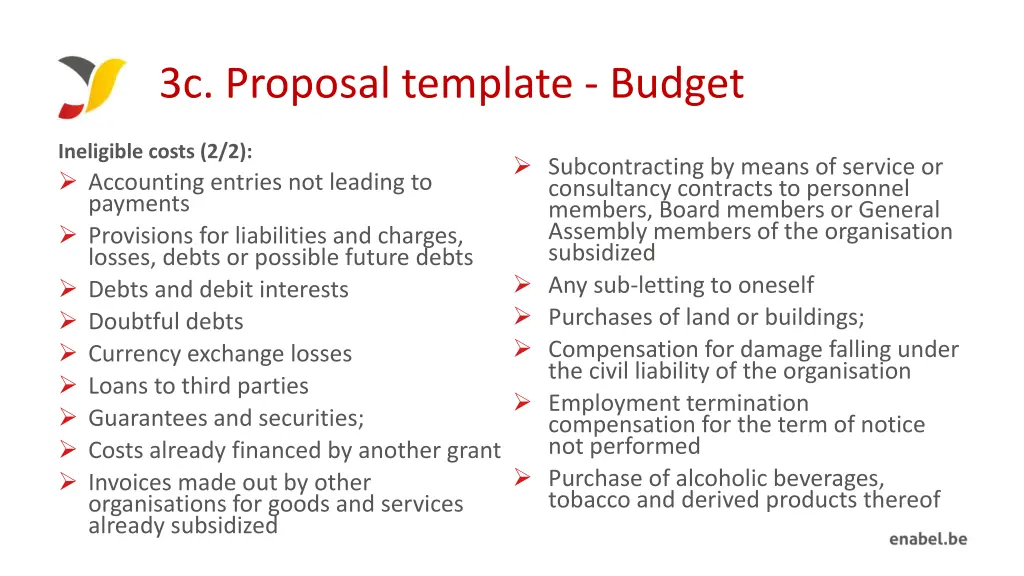 3c proposal template budget 5