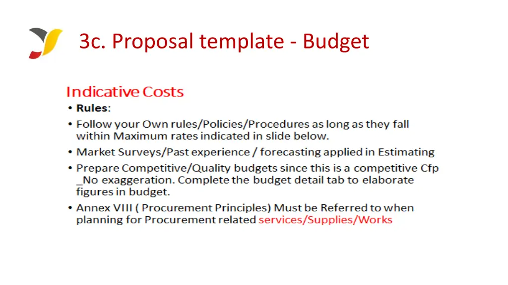 3c proposal template budget 6