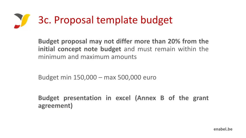 3c proposal template budget 7