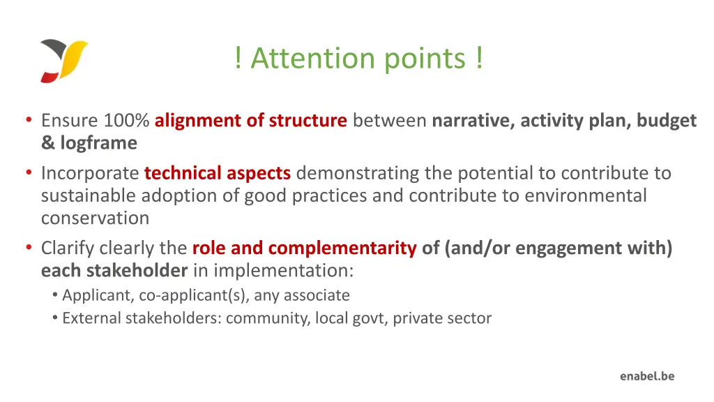 attention points 1