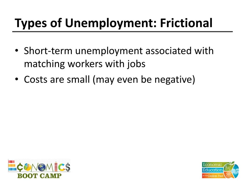 types of unemployment frictional