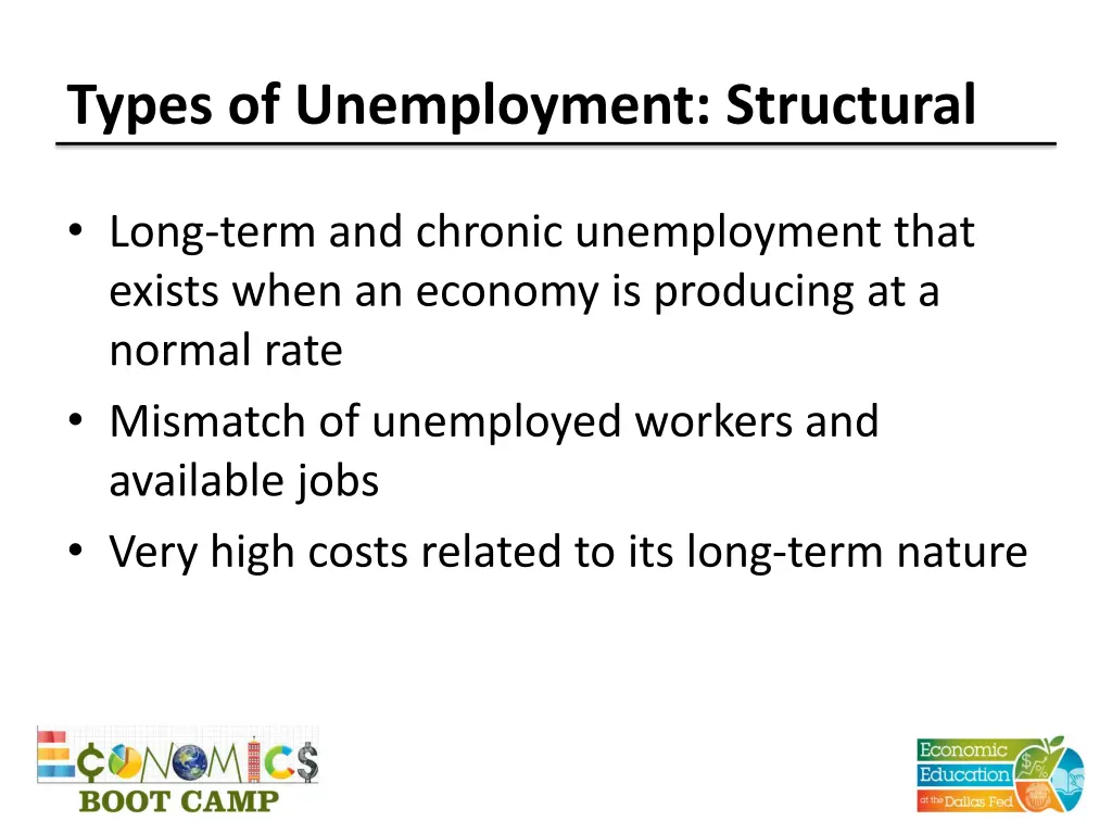 types of unemployment structural