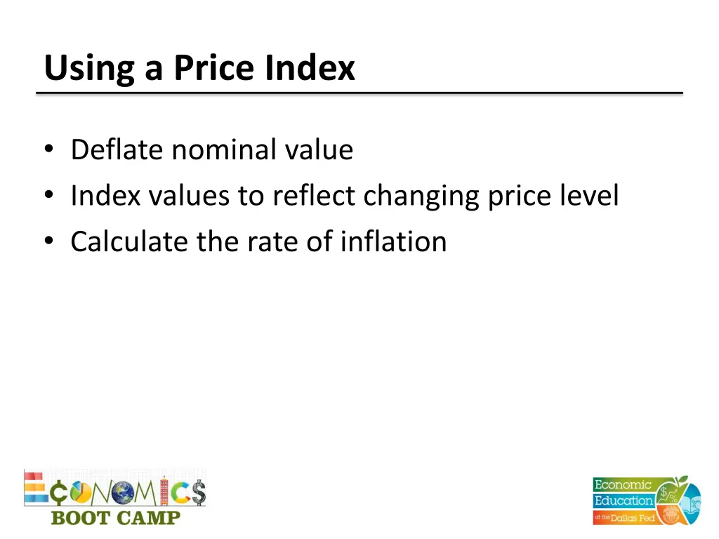 using a price index