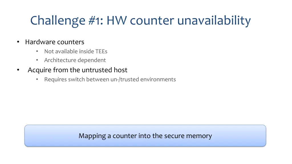 challenge 1 hw counter unavailability
