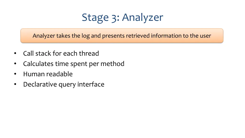 stage 3 analyzer