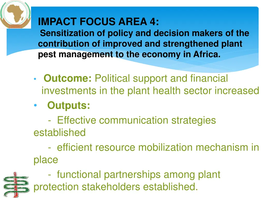 impact focus area 4 sensitization of policy