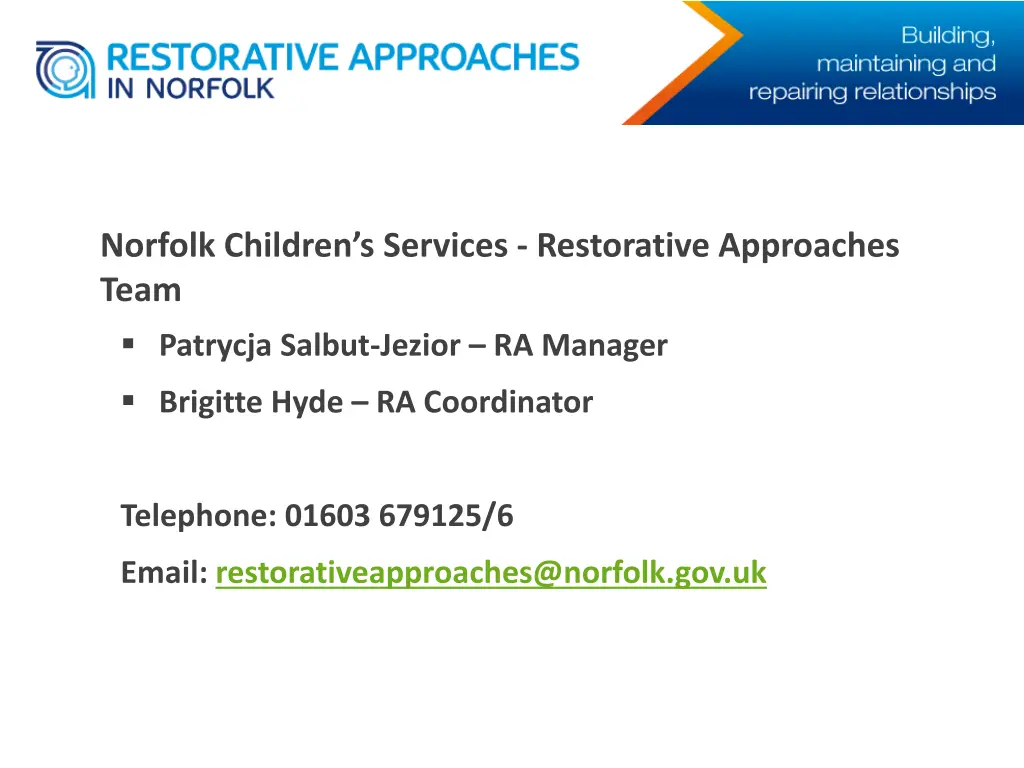 norfolk children s services restorative